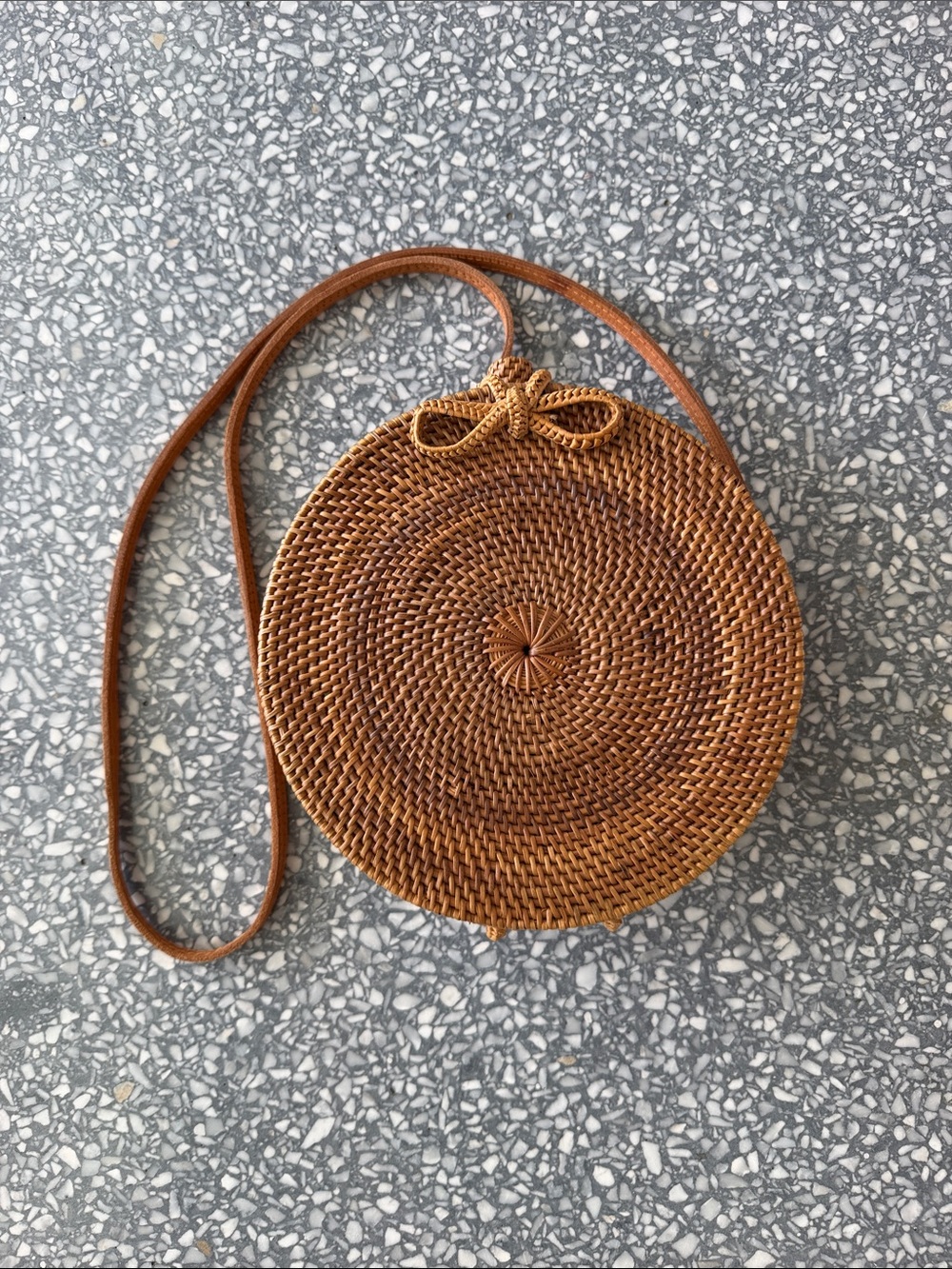 Round Raffia Bag